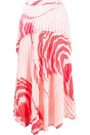 Thebe Magugu Abstract-print pleated skirt