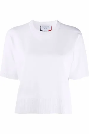 Thom Browne RWB intarsia-knit top