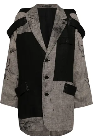 YOHJI YAMAMOTO Layered-design linen blazer