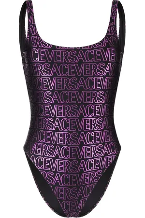 VERSACE All-over logo-print swimsuit