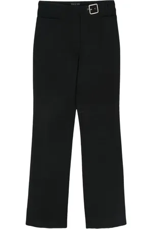 Gucci 2000s logo-buckle trousers