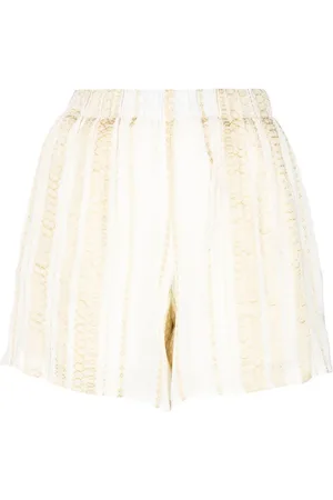 ZEUS+DIONE Embroidered high-waist shorts