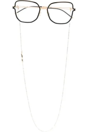 HUGO BOSS Square-frame chain glasses