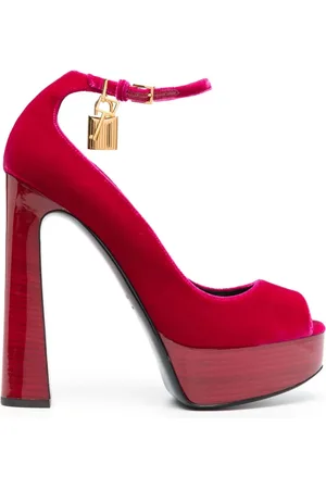 Tom Ford 145mm platform velvet sandals