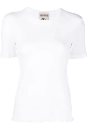 SEMICOUTURE Lettuce-hem short-sleeve T-shirt