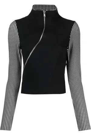 OTTOLINGER Layered checked high-neck top