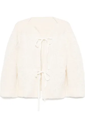 Maurizio Mykonos Floral lace-appliqué cardigan
