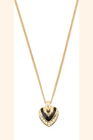 Dior 1990s heart pendant necklace