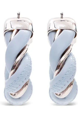 Bottega Veneta Twisted triangle hoop earrings