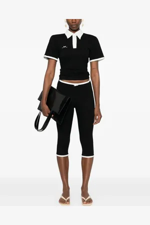 Rowen Rose Embroidered-logo polo top