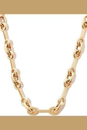 Lauren Rubinski 14kt yellow mixed-link necklace