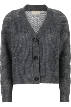 I BLUES Button-up textured cardigan
