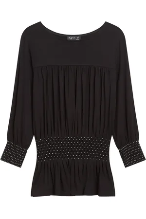 AGNÈS B. Carry smocked top