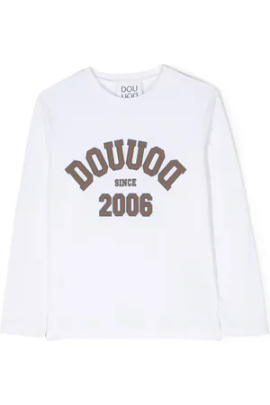 DOUUOD KIDS Logo-print cotton T-shirt