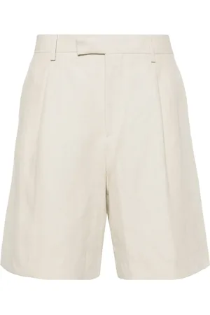 LARDINI Mid-rise linen bermuda shorts