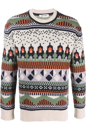 HENRIK VIBSKOV Intarsia-knit long-sleeved jumper