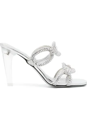 VALENTINO GARAVANI Chain 1967 embellished slide sandals