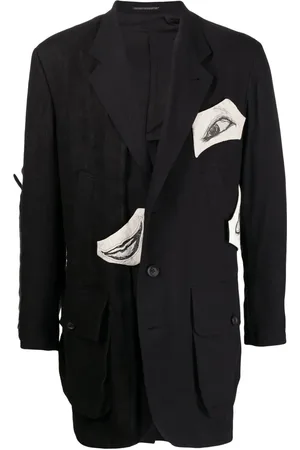 YOHJI YAMAMOTO Graphic-print cotton blazer