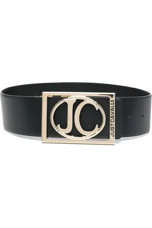 Roberto Cavalli Logo-buckle leather belt