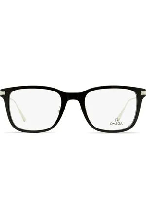 Omega Rectangular-frame engraved-logo glasses