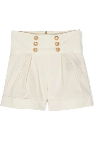 Balmain Decorative button-detailing pleated shorts