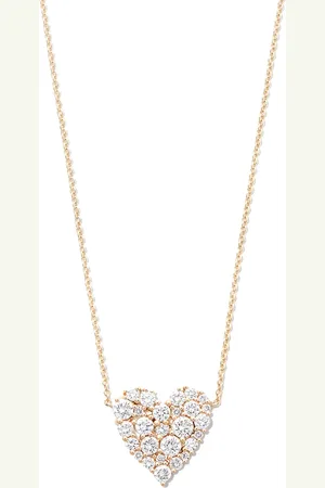 Sydney Evan 14kt yellow cocktail heart diamond pendant necklace