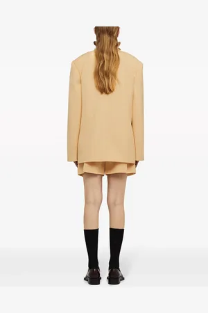 Jil Sander Pleated cotton short shorts