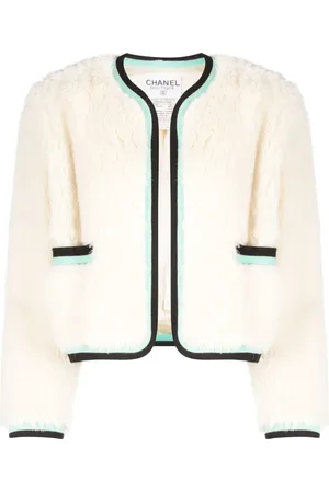 CHANEL 1994 logo-appliqu?? collarless jacket