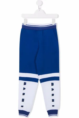 Marni Colour-block logo-print trousers
