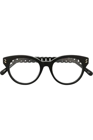 Stella McCartney Chain-effect round frame glasses
