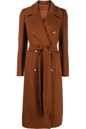 TAGLIATORE Double-breasted belted coat