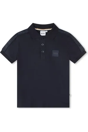 HUGO BOSS Logo-patch short-sleeve polo shirt