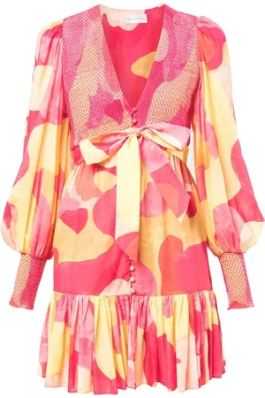 Rebecca Vallance Toretta kaftan ruffle-trim dress