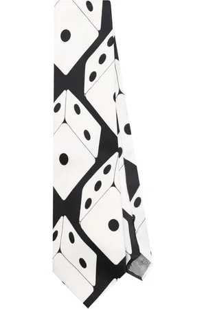 Moschino 2000s dice-print tie
