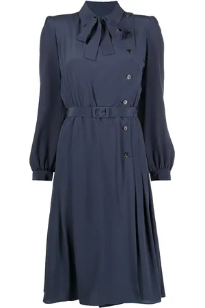 Maison Margiela Side button fastening belted dress