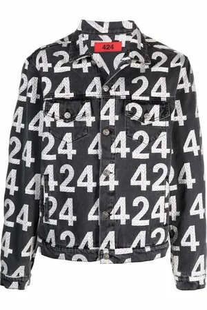 424 FAIRFAX Logo-print cotton-blend denim jacket