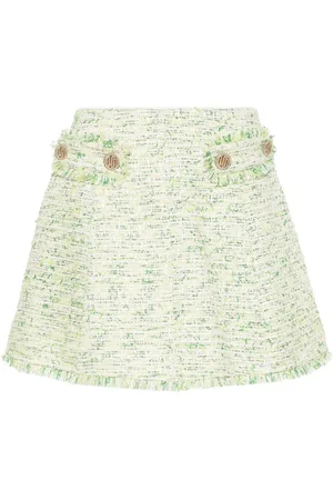 Liu Jo Frayed-detail boucl?? miniskirt