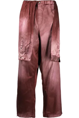 Maison Mihara Yasuhiro Layered-design brushed-effect trousers