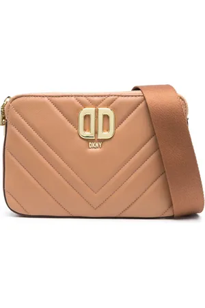 DKNY Delphine logo-plaque quilted crossbody bag