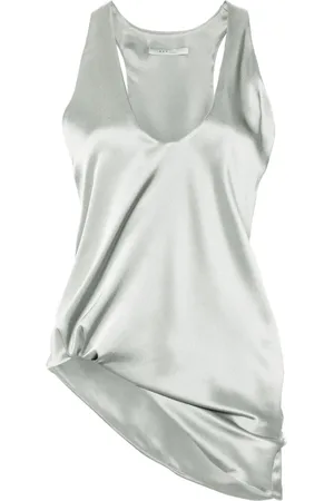 REV Asymmetric satin tank top