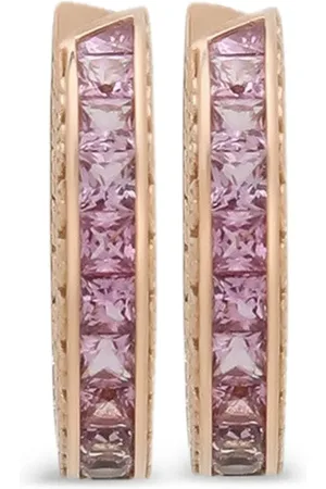 Dolce & Gabbana 18kt gold Anna pink sapphires and diamond earrings