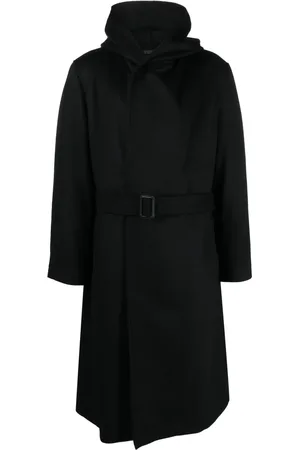 YOHJI YAMAMOTO Hooded belted coat