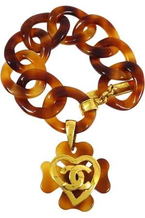 CHANEL 1995 Heart Clover chain bracelet