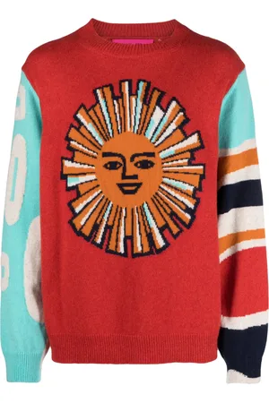 THE ELDER STATESMAN Sun-motif jacquard cashmere jumper