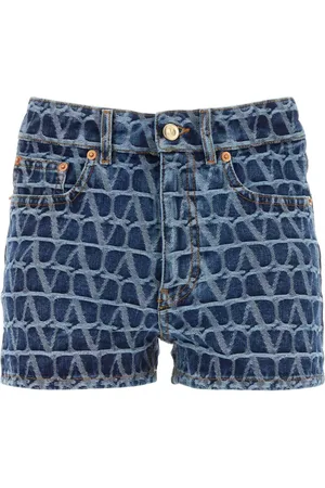 VALENTINO GARAVANI Toile Iconographe denim shorts