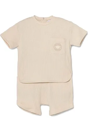 Emporio Armani Ribbed-knit short and T-shirt set