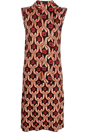 Paco rabanne Patterned sleeveless midi dress