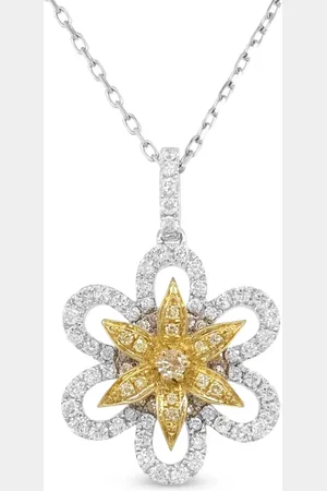 HYT Jewelry 18kt yellow and white gold diamond necklace