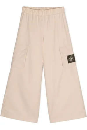Fendi Logo-patch wide-leg trousers