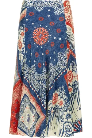 Roberto Cavalli Bandana-print midi skirt